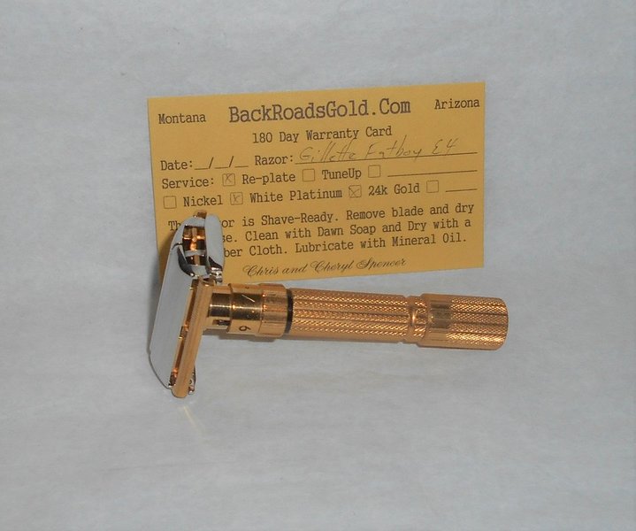 Gillette Fat Boy Razor 1959 TTO Adjustable Refurbished Replated 24 Karat Gold White Platinum (5).JPG Gillette Fat Boy Razor 1959 TTO Adjustable Refurbished Replated 24 Karat Gold White Platinum (5).JPG
