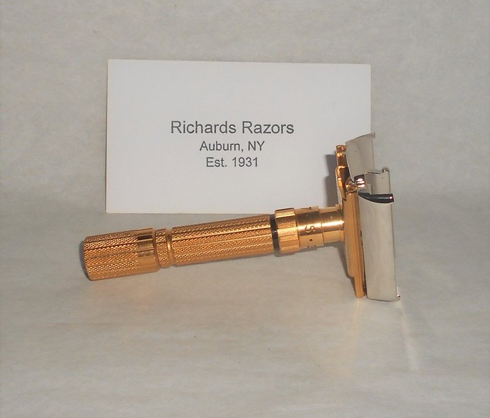 Gillette Fat Boy Razor 1959 TTO Adjustable Refurbished Replated 24 Karat Gold White Platinum (...JPG Gillette Fat Boy Razor 1959 TTO Adjustable Refurbished Replated 24 Karat Gold White Platinum (...JPG