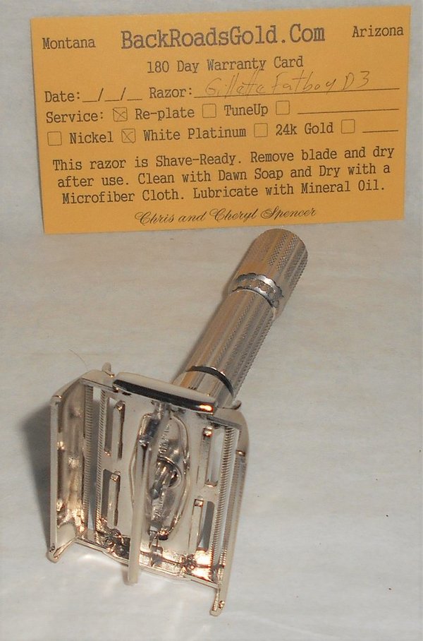 Gillette 1958 Fat Boy Razor Adjustable Refurbished Replated White Platinum D3–18 (37).JPG Gillette 1958 Fat Boy Razor Adjustable Refurbished Replated White Platinum D3–18 (37).JPG