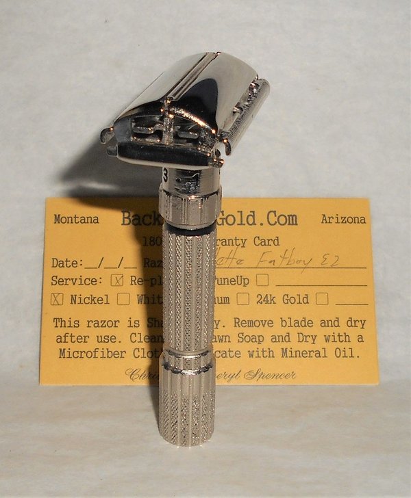 Gillette Fat Boy Razor TTO Adjustable Refurbished Replated Mirror Nickel E2–37 (59).JPG Gillette Fat Boy Razor TTO Adjustable Refurbished Replated Mirror Nickel E2–37 (59).JPG