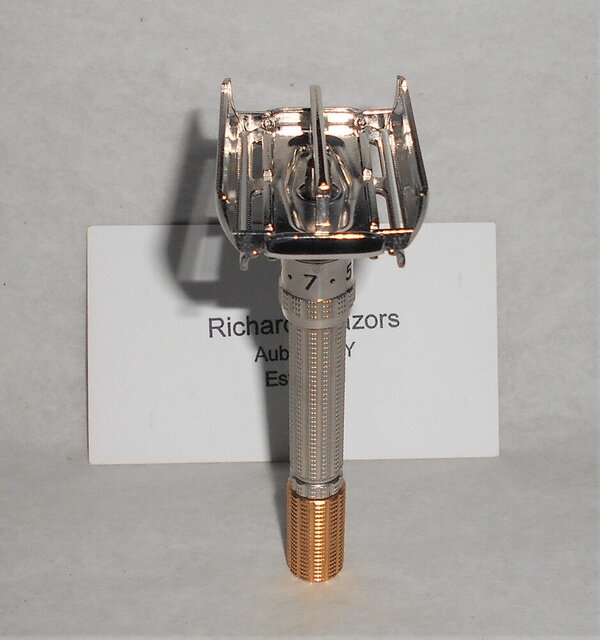 Gillette Superslim Adjustable Razor Refurbished Replated 24 Karat Gold White Platinum H2–47 (37).JPG
