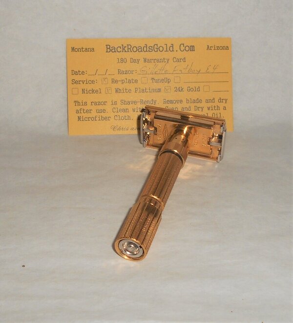 Gillette Fat Boy Razor 1959 TTO Adjustable Refurbished Replated 24 Karat Gold White Platinum (1).JPG Gillette Fat Boy Razor 1959 TTO Adjustable Refurbished Replated 24 Karat Gold White Platinum (1).JPG