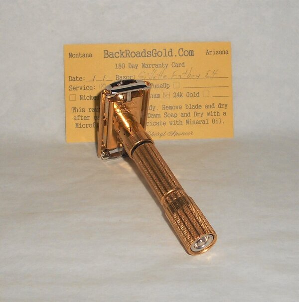 Gillette Fat Boy Razor 1959 TTO Adjustable Refurbished Replated 24 Karat Gold White Platinum (9).JPG Gillette Fat Boy Razor 1959 TTO Adjustable Refurbished Replated 24 Karat Gold White Platinum (9).JPG