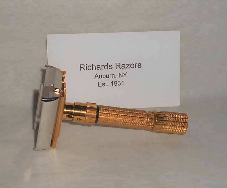 Gillette Fat Boy Razor 1959 TTO Adjustable Refurbished Replated 24 Karat Gold White Platinum (...JPG Gillette Fat Boy Razor 1959 TTO Adjustable Refurbished Replated 24 Karat Gold White Platinum (...JPG