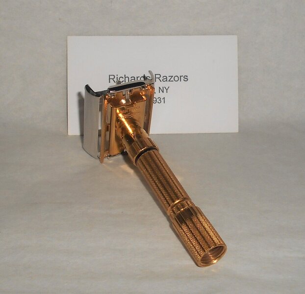 Gillette Fat Boy Razor 1959 TTO Adjustable Refurbished Replated 24 Karat Gold White Platinum (...JPG Gillette Fat Boy Razor 1959 TTO Adjustable Refurbished Replated 24 Karat Gold White Platinum (...JPG