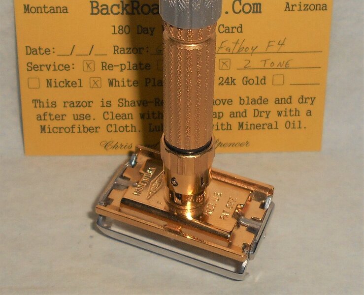 Gillette Fat Boy Razor Adjustable Refurbished Replated 24 Karat Gold White Platinum F4–99 (48).JPG Gillette Fat Boy Razor Adjustable Refurbished Replated 24 Karat Gold White Platinum F4–99 (48).JPG