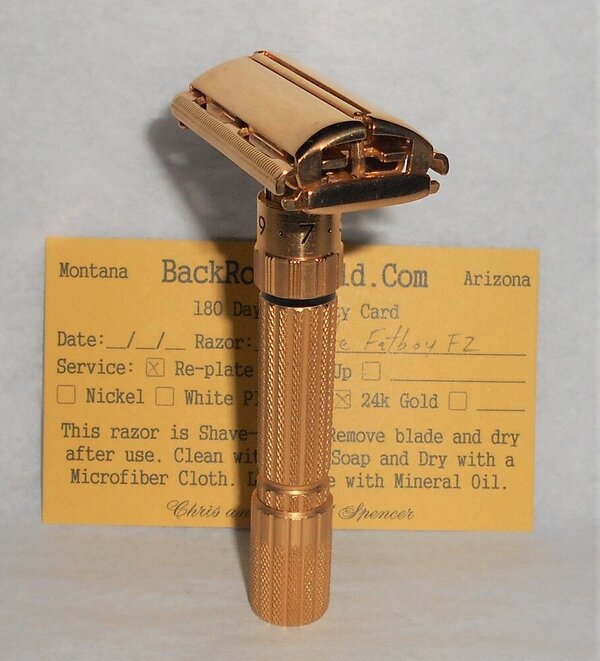 Gillette Fat Boy Razor Adjustable Refurbished Replated 24 Karat Gold F2–Q6 (61).JPG Gillette Fat Boy Razor Adjustable Refurbished Replated 24 Karat Gold F2–Q6 (61).JPG
