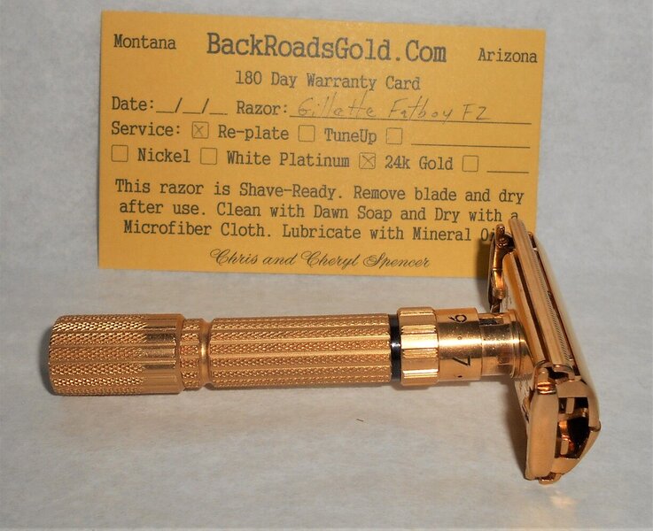 Gillette Fat Boy Razor Adjustable Refurbished Replated 24 Karat Gold F2–Q6 (62).JPG Gillette Fat Boy Razor Adjustable Refurbished Replated 24 Karat Gold F2–Q6 (62).JPG