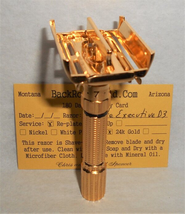 Gillette Executive Razor 1958 Refurbished Replated 24 Karat Gold D3–DD (60).JPG