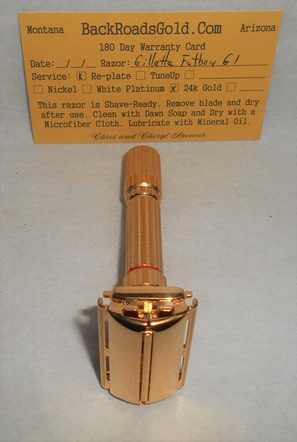 Gillette Fat Boy Razor TTO Adjustable 1961 Refurbished Replated 24 Karat Gold G1–GG (1).JPG Gillette Fat Boy Razor TTO Adjustable 1961 Refurbished Replated 24 Karat Gold G1–GG (1).JPG
