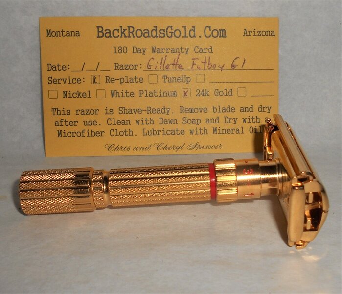 Gillette Fat Boy Razor TTO Adjustable 1961 Refurbished Replated 24 Karat Gold G1–GG (24).JPG Gillette Fat Boy Razor TTO Adjustable 1961 Refurbished Replated 24 Karat Gold G1–GG (24).JPG