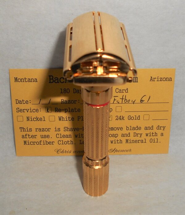 Gillette Fat Boy Razor TTO Adjustable 1961 Refurbished Replated 24 Karat Gold G1–GG (60).JPG Gillette Fat Boy Razor TTO Adjustable 1961 Refurbished Replated 24 Karat Gold G1–GG (60).JPG