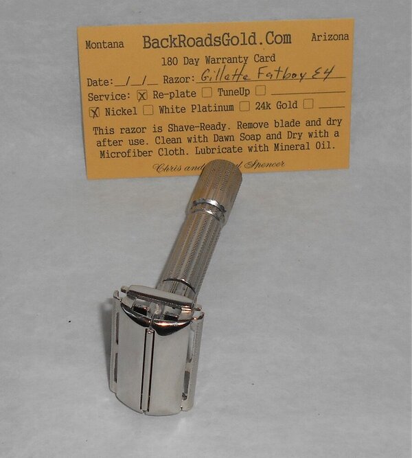 Gillette Fat Boy Razor 1959 Refurbished Replated Mirror Nickel E4–69 (5).JPG
