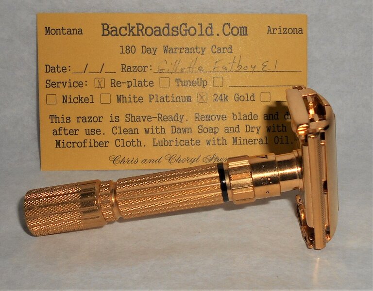 Gillette Fat Boy Razor Adjustable TTO Refurbished Replated 24 Karat Gold E1–11 (19).JPG Gillette Fat Boy Razor Adjustable TTO Refurbished Replated 24 Karat Gold E1–11 (19).JPG