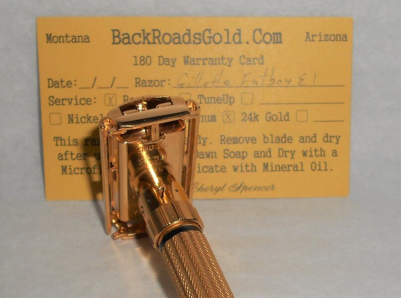 Gillette Fat Boy Razor Adjustable TTO Refurbished Replated 24 Karat Gold E1–11 (14).JPG