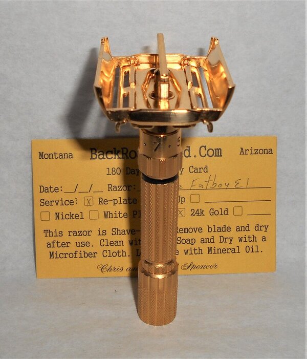 Gillette Fat Boy Razor Adjustable TTO Refurbished Replated 24 Karat Gold E1–11 (55).JPG