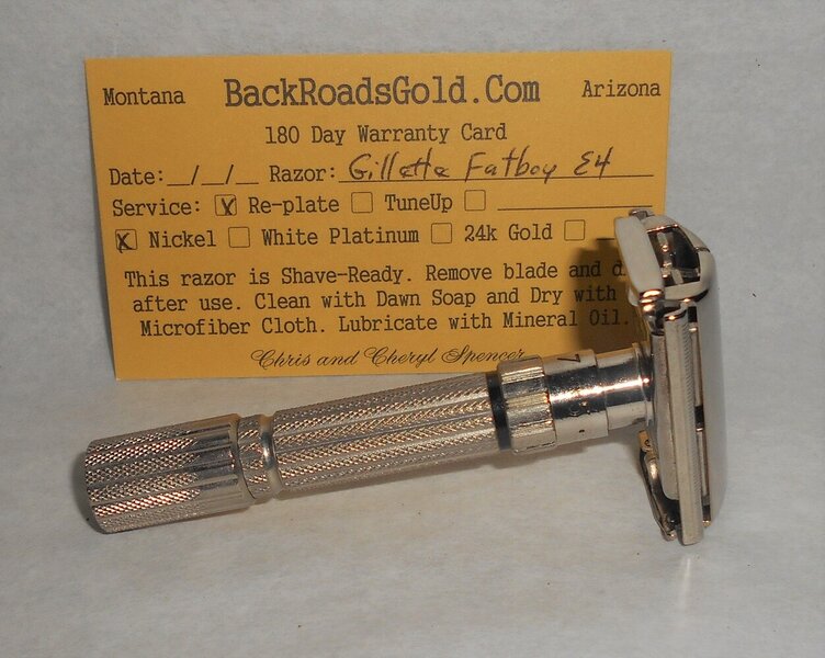 Gillette Fat Boy Razor 1959 TTO Adjustable Refurbished Replated Mirror Nickel E4–EE (15).JPG