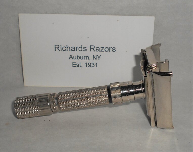 Gillette Fat Boy Razor 1959 TTO Adjustable Refurbished Replated Mirror Nickel E4–EE (35).JPG