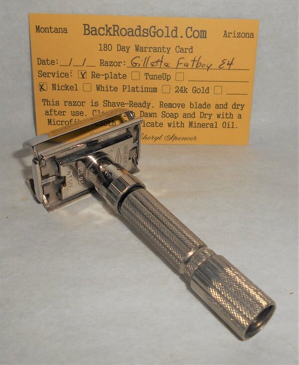 Gillette Fat Boy Razor 1959 TTO Adjustable Refurbished Replated Mirror Nickel E4–EE (40).JPG