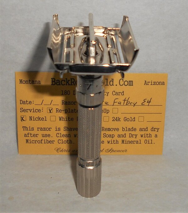 Gillette Fat Boy Razor 1959 TTO Adjustable Refurbished Replated Mirror Nickel E4–EE (48).JPG