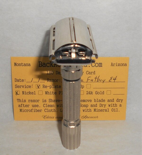 Gillette Fat Boy Razor 1959 TTO Adjustable Refurbished Replated Mirror Nickel E4–EE (54).JPG