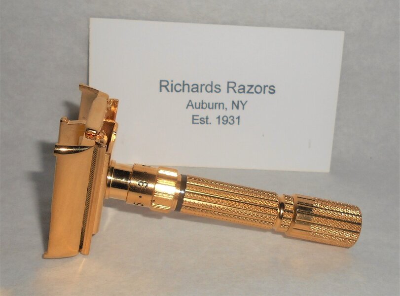 Gillette 1959 Fat Boy Razor TTO Refurbished Replated 24 Karat Gold E1–XX (30).JPG Gillette 1959 Fat Boy Razor TTO Refurbished Replated 24 Karat Gold E1–XX (30).JPG