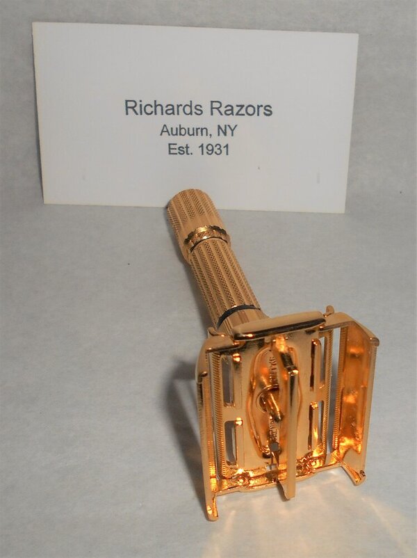 Gillette 1959 Fat Boy Razor TTO Refurbished Replated 24 Karat Gold E1–XX (40).JPG Gillette 1959 Fat Boy Razor TTO Refurbished Replated 24 Karat Gold E1–XX (40).JPG