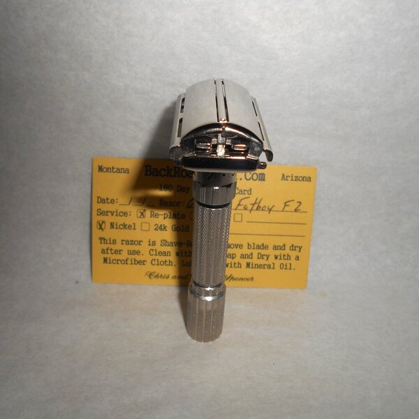 Gillette Fat Boy Razor 1960 TTO Adjustable Refurbished Mirror Nickel (44).JPG Gillette Fat Boy Razor 1960 TTO Adjustable Refurbished Mirror Nickel (44).JPG