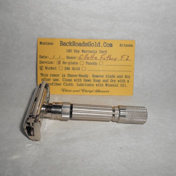 Gillette Fat Boy Razor 1960 TTO Adjustable Refurbished Mirror Nickel (15).JPG Gillette Fat Boy Razor 1960 TTO Adjustable Refurbished Mirror Nickel (15).JPG