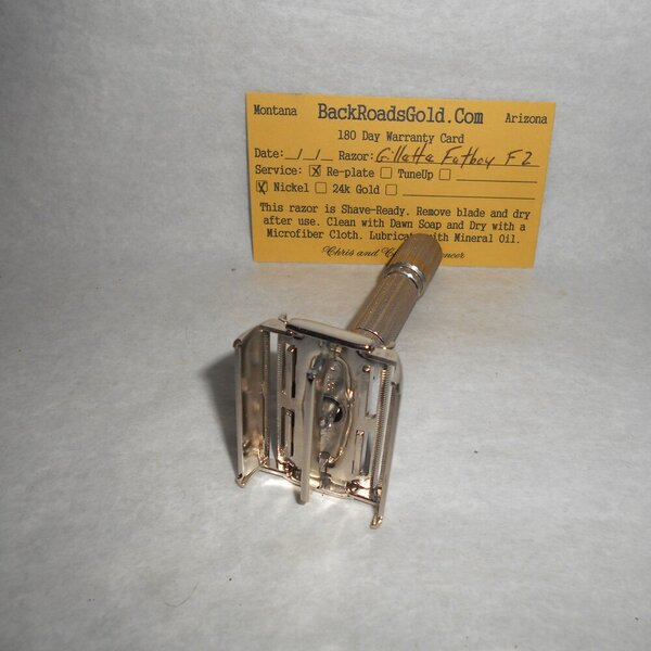 Gillette Fat Boy Razor 1960 TTO Adjustable Refurbished Mirror Nickel (36).JPG Gillette Fat Boy Razor 1960 TTO Adjustable Refurbished Mirror Nickel (36).JPG