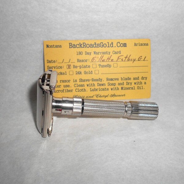 Gillette Fat Boy Razor 1960 TTO Adjustable Refurbished Replated Mirror Nickel G1–H2 (7).JPG Gillette Fat Boy Razor 1960 TTO Adjustable Refurbished Replated Mirror Nickel G1–H2 (7).JPG