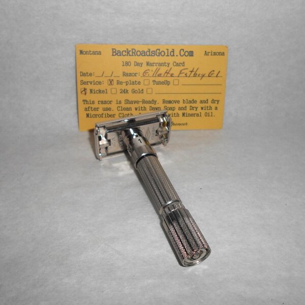 Gillette Fat Boy Razor 1960 TTO Adjustable Refurbished Replated Mirror Nickel G1–H2 (18).JPG Gillette Fat Boy Razor 1960 TTO Adjustable Refurbished Replated Mirror Nickel G1–H2 (18).JPG