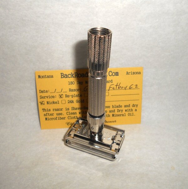 Gillette Fat Boy Razor 1960 TTO Adjustable Refurbished Replated Mirror Nickel G2–1Z (55).JPG