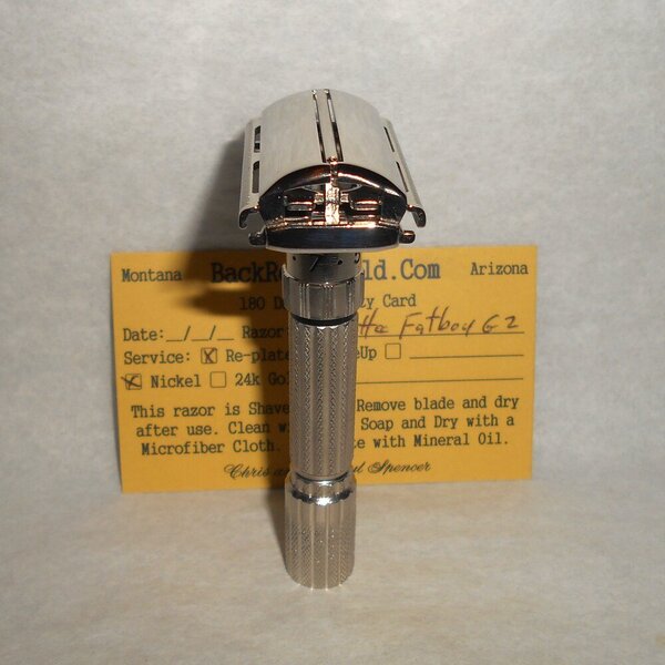 Gillette Fat Boy Razor 1960 TTO Adjustable Refurbished Replated Mirror Nickel G2–1Z (64).JPG