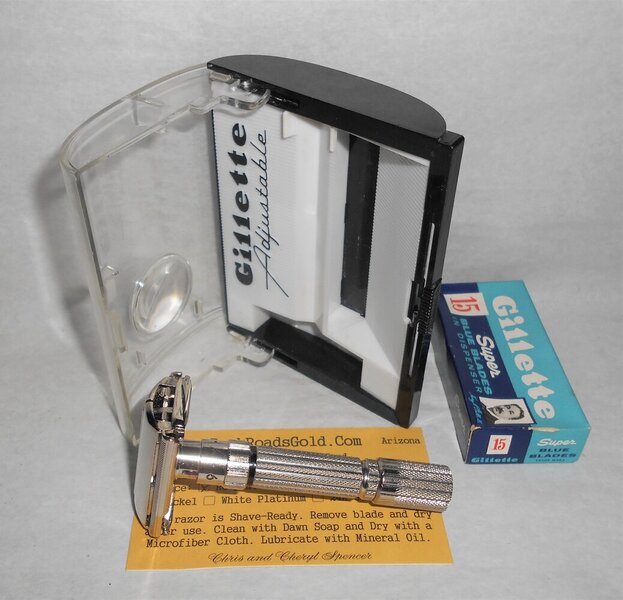 Gillette 1960 Fat Boy Razor W Case Blades Refurbished Replated Mirror Nickel F3–BB (30).JPG Gillette 1960 Fat Boy Razor W Case Blades Refurbished Replated Mirror Nickel F3–BB (30).JPG