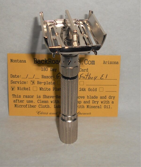 Gillette Fat Boy Razor 1959 Adjustable TTO Refurbished Replated Mirror Nickel E1 (61).JPG