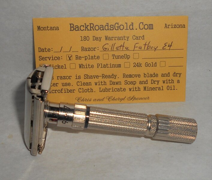 Gillette Fat Boy Razor 1959 TTO Adjustable Refurbished Replated Mirror Nickel E4–EE (8).JPG