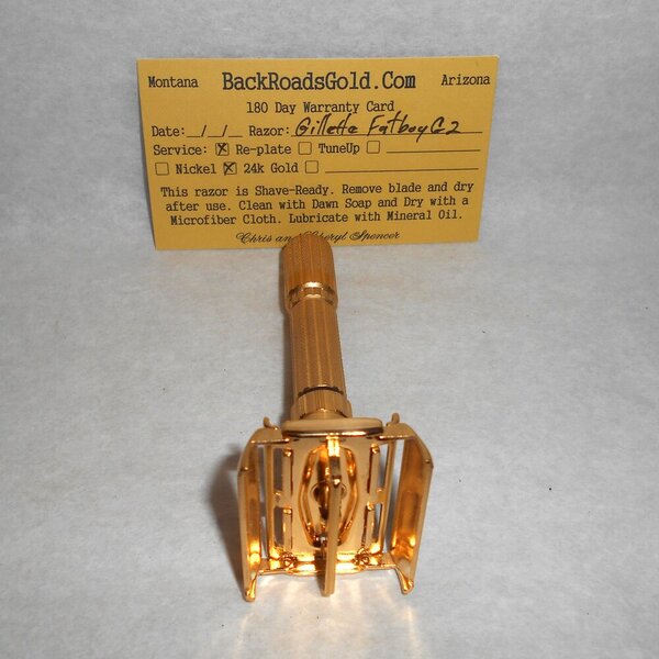 Gillette Fat Boy Razor 1961 TTO Refurbished Replated 24 Karat Gold G2–19 (39).JPG