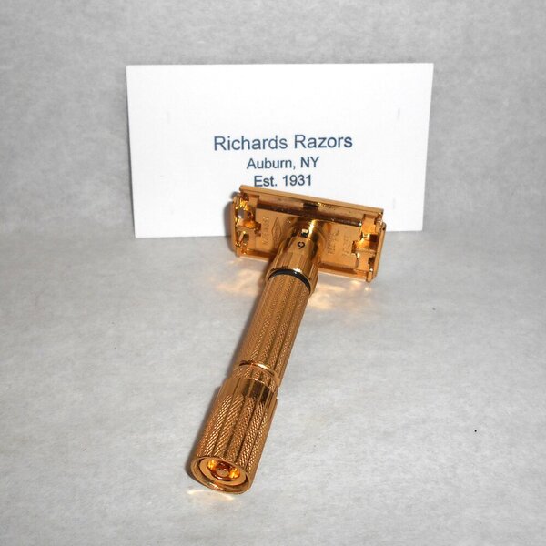 Gillette Fat Boy Razor 1961 TTO Refurbished Replated 24 Karat Gold G2–19 (70).JPG