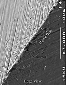 I honed my straight razor using each grade of 3M polishing paper, then  stropped it with various compounds and took pictures under 15x  magnification : r/wicked_edge